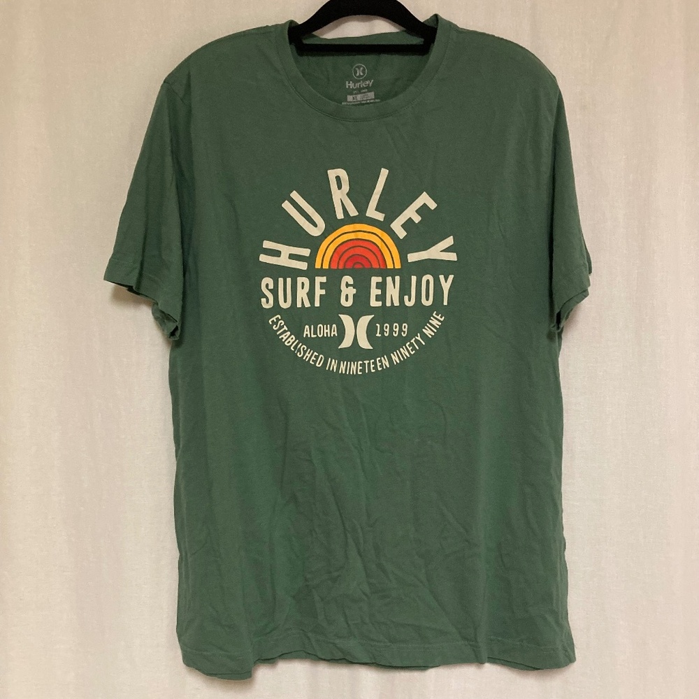 Mens HURLEY Brand Surf & Enjoy Graphic Tee Size XXL
